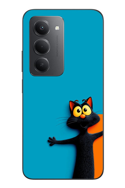 Le Balvo Redmi 15 Uyumlu Kedi Uyarısı Baskılı Silikon Kılıf