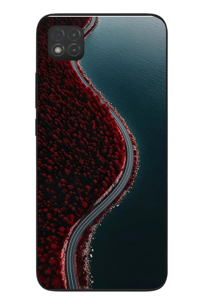 Le Balvo Redmi 9C Uyumlu Sonbahar Yolu Baskılı Silikon Kılıf
