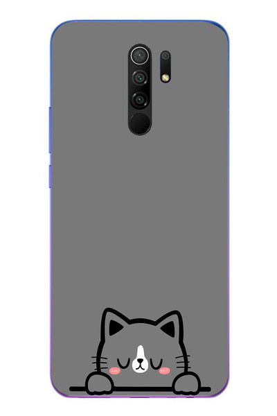 Le Balvo Redmi 9 Uyumlu Uyuyan Kedi Baskılı Silikon Kılıf