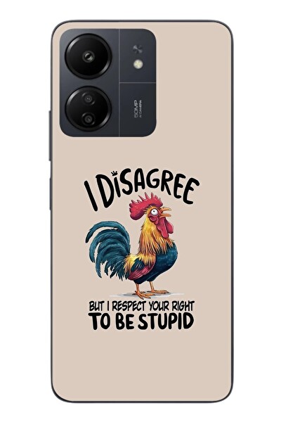 Le Balvo Redmi 13C Uyumlu I Disagree Baskılı Silikon Kılıf