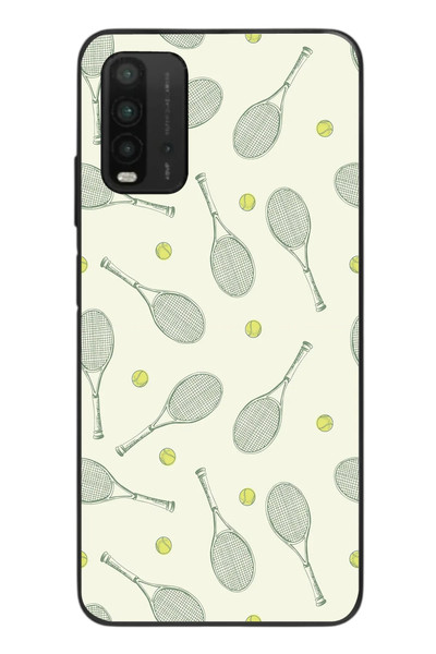 Le Balvo Redmi 9T Uyumlu Tenis Raketleri Baskılı Silikon Kılıf