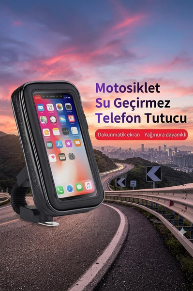Torima JX100 Su Geçirmez Motosiklet Bisiklet ATV Telefon Tutucu Siyah