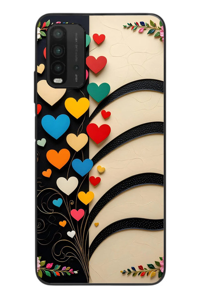 Le Balvo Redmi 9T Uyumlu Çiçek Bukleleri Baskılı Silikon Kılıf