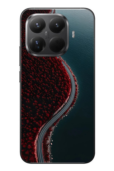 Le Balvo Xiaomi Mi 15T Pro Uyumlu Sonbahar Yolu Baskılı Silikon Kılıf