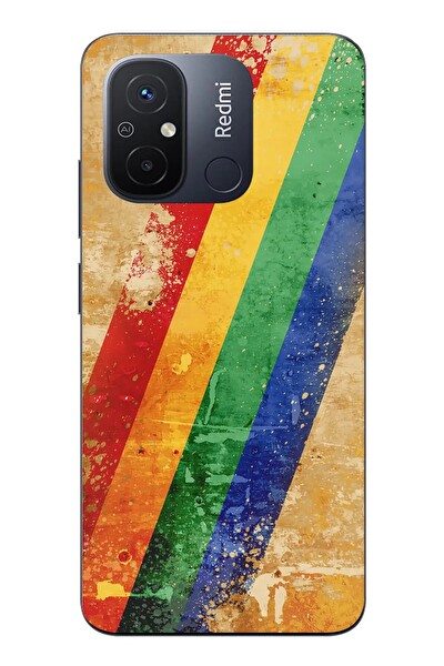 Le Balvo Redmi 12C Uyumlu Yan Gökkuşağı Baskılı Silikon Kılıf