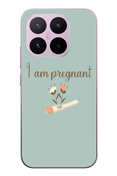 Le Balvo Xiaomi 17T Uyumlu I'm Pregnant Baskılı Silikon Kılıf