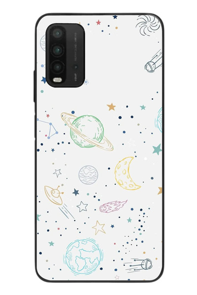 Le Balvo Redmi 9T Uyumlu Uzay Yolculuğu Baskılı Silikon Kılıf