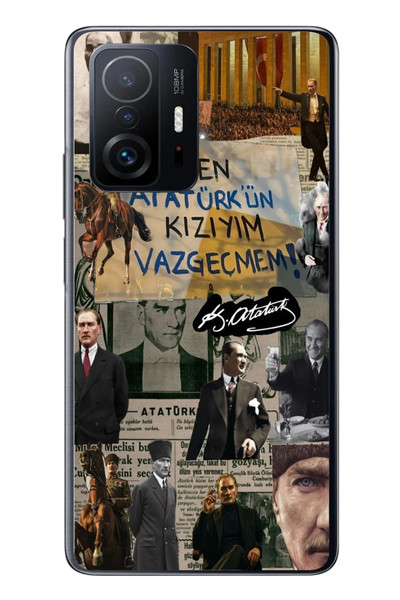 Le Balvo Xiaomi Mi 11 T-11 T Pro Uyumlu Ben Atatürk Kızıyım Baskılı Silikon Kılıf