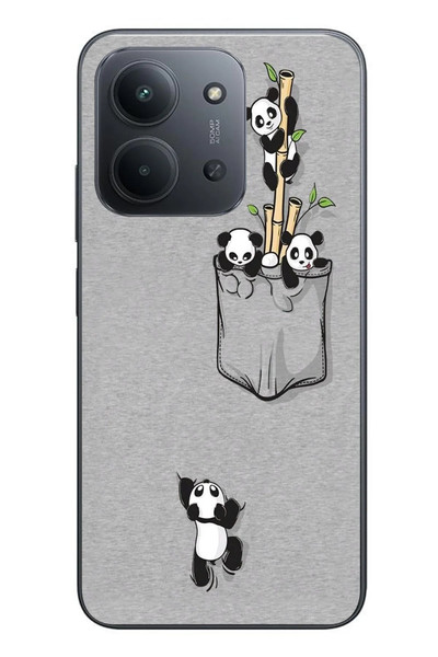 Le Balvo Redmi 15C Uyumlu Cepli Panda Baskılı Silikon Kılıf