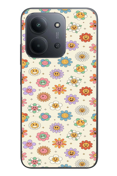 Le Balvo Redmi 15C Uyumlu Gülen Çiçekler Baskılı Silikon Kılıf