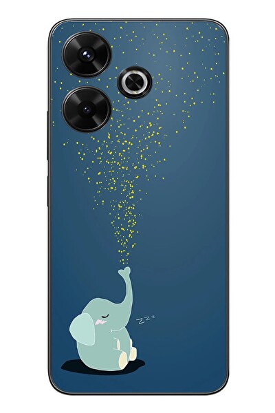 Le Balvo Redmi 13 Uyumlu Uyuyan Fil Baskılı Silikon Kılıf