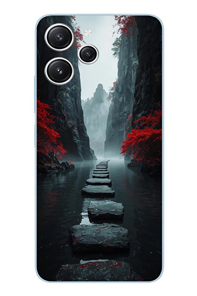 Le Balvo Redmi 12 Uyumlu Karanlık Yolu Baskılı Silikon Kılıf