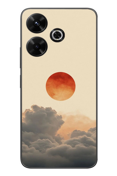 Le Balvo Redmi 13 Uyumlu Bulut ve Güneş Baskılı Silikon Kılıf