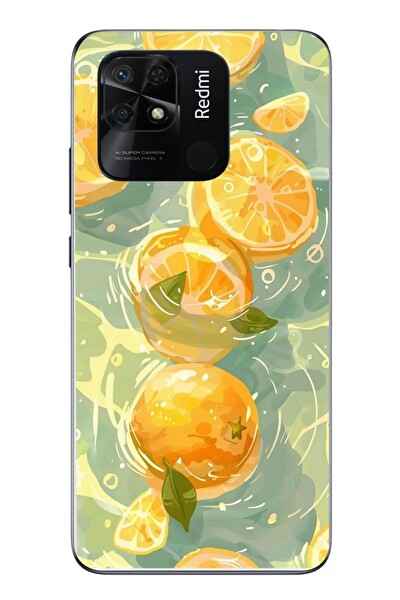 Le Balvo Redmi 10C Uyumlu Limonlar Pastel Baskılı Silikon Kılıf