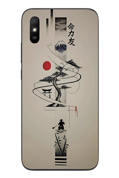 Le Balvo Redmi 9A Uyumlu Japon Felsefesi Baskılı Silikon Kılıf
