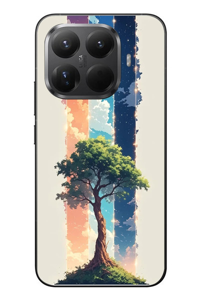 Le Balvo Xiaomi Mi 15T Pro Uyumlu Yalnız Ağaç Dört Mevsim Baskılı Silikon Kılıf