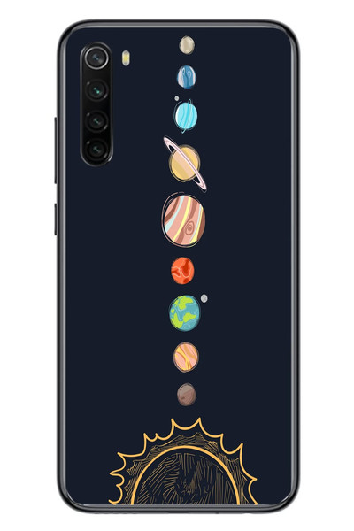 Le Balvo Redmi Note 8 Uyumlu Gezegenler Baskılı Silikon Kılıf