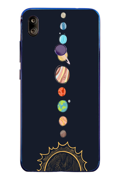 Le Balvo Redmi Note 7 Uyumlu Gezegenler Baskılı Silikon Kılıf