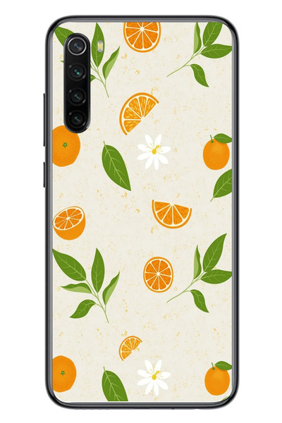 Le Balvo Redmi Note 8 Uyumlu Mandalinalar Baskılı Silikon Kılıf