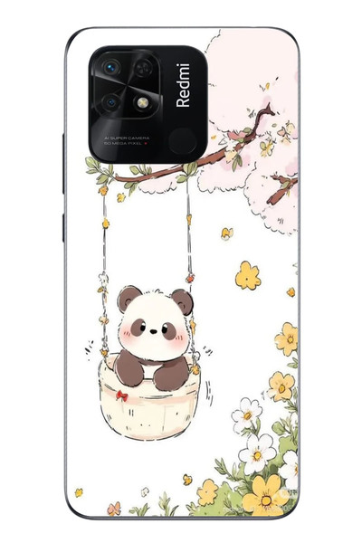 Le Balvo Redmi 10C Uyumlu Sallanan Panda Baskılı Silikon Kılıf