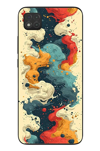 Le Balvo Redmi 9C Uyumlu Ahenkli Boya İzleri Baskılı Silikon Kılıf