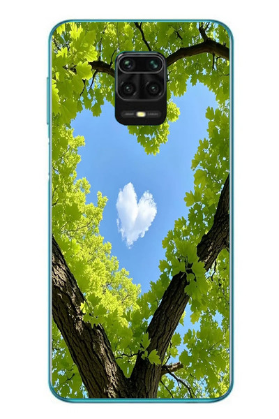 Le Balvo Redmi Note 9s Uyumlu Kalpli Ağaç Baskılı Silikon Kılıf