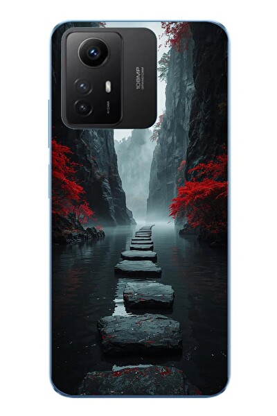 Le Balvo Redmi Note 12S Uyumlu Karanlık Yolu Baskılı Silikon Kılıf