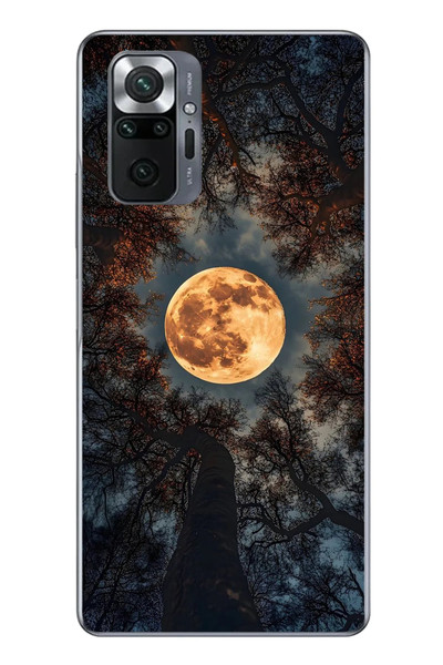 Le Balvo Redmi Note 10 Uyumlu Ay Gökyüzü Baskılı Silikon Kılıf