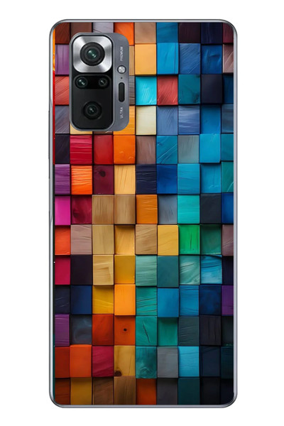 Le Balvo Redmi Note 10 Uyumlu Gökkuşağı Duvarı Baskılı Silikon Kılıf
