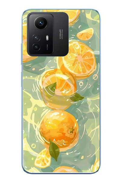 Le Balvo Redmi Note 12S Uyumlu Limonlar Pastel Baskılı Silikon Kılıf