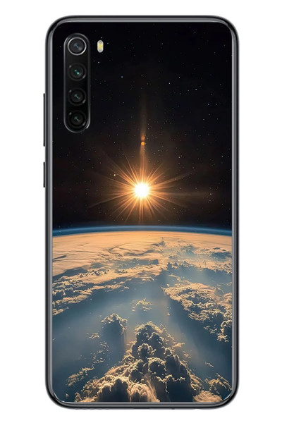 Le Balvo Redmi Note 8 Uyumlu Uzay Günbatımı Baskılı Silikon Kılıf