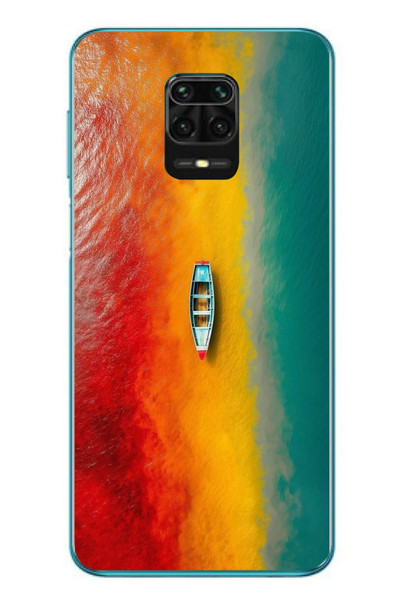 Le Balvo Redmi Note 9s Uyumlu Rengarenk Tekne Baskılı Silikon Kılıf
