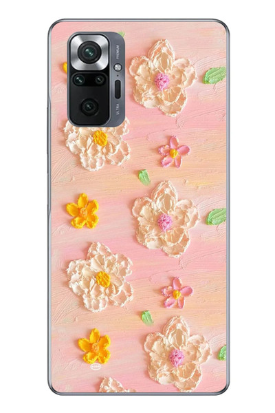 Le Balvo Redmi Note 10 Uyumlu Pastel Papatya Baskılı Silikon Kılıf