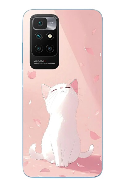 Le Balvo Redmi 10 2022 Uyumlu Minnoş Kedi Baskılı Silikon Kılıf