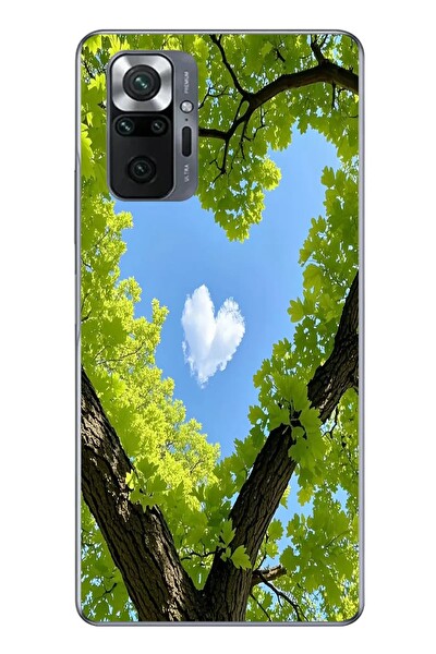 Le Balvo Redmi Note 10 Uyumlu Kalpli Ağaç Baskılı Silikon Kılıf