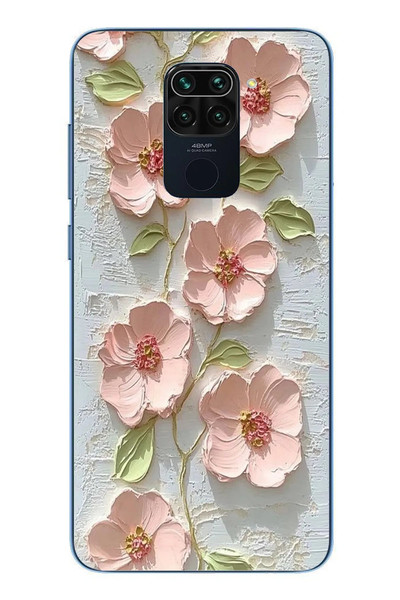 Le Balvo Redmi Note 9 Uyumlu Gül Kurusu Baskılı Silikon Kılıf