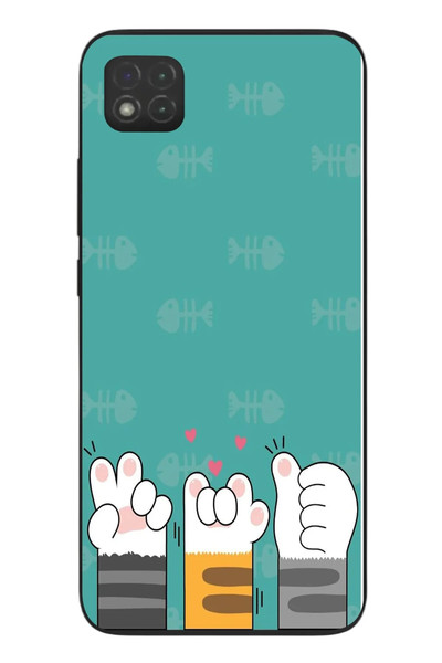 Le Balvo Redmi 9C Uyumlu Kedi Patileri Baskılı Silikon Kılıf