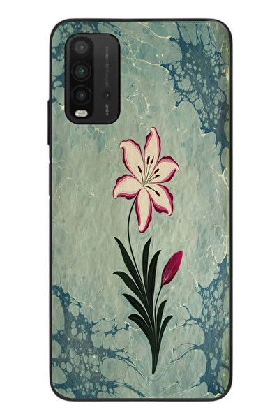 Le Balvo Redmi 9T Uyumlu Çiçek Deseni Baskılı Silikon Kılıf