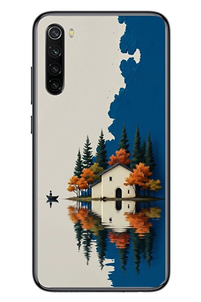 Le Balvo Redmi Note 8 Uyumlu Sonbahar Evi Baskılı Silikon Kılıf