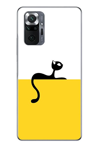 Le Balvo Redmi Note 10 Uyumlu Dişi Kedi Baskılı Silikon Kılıf