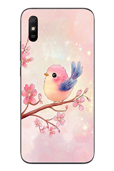 Le Balvo Redmi 9A Uyumlu Dalda ki Kuş Baskılı Silikon Kılıf