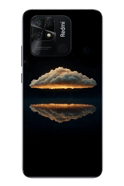 Le Balvo Redmi 10C Uyumlu Bulut Yansıması Baskılı Silikon Kılıf