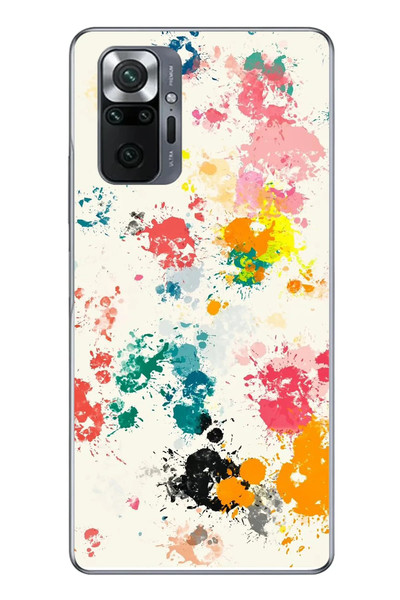 Le Balvo Redmi Note 10 Uyumlu Renkli Boyalar Baskılı Silikon Kılıf