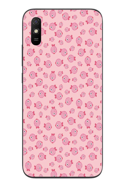Le Balvo Redmi 9A Uyumlu Pembe Balıklar Baskılı Silikon Kılıf