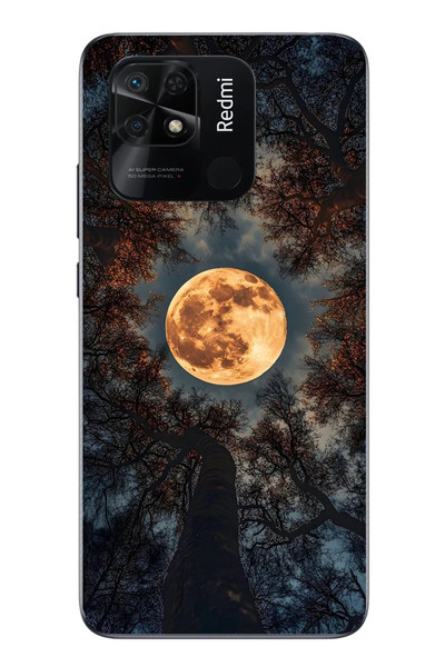 Le Balvo Redmi 10C Uyumlu Ay Gökyüzü Baskılı Silikon Kılıf