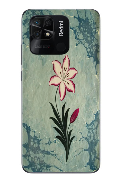 Le Balvo Redmi 10C Uyumlu Çiçek Deseni Baskılı Silikon Kılıf