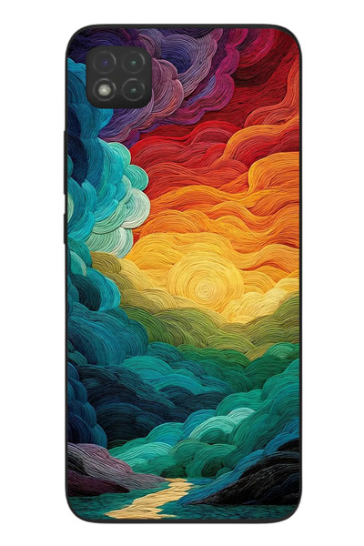 Le Balvo Redmi 9C Uyumlu Gün Doğumu ve Batımı Baskılı Silikon Kılıf