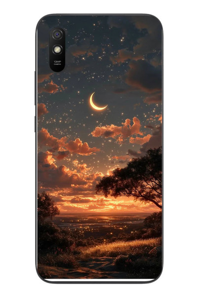Le Balvo Redmi 9A Uyumlu Ay Gecesi Baskılı Silikon Kılıf
