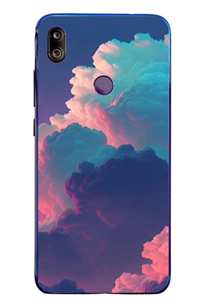 Le Balvo Redmi Note 7 Uyumlu Renkli Doğal Bulutlar Baskılı Silikon Kılıf