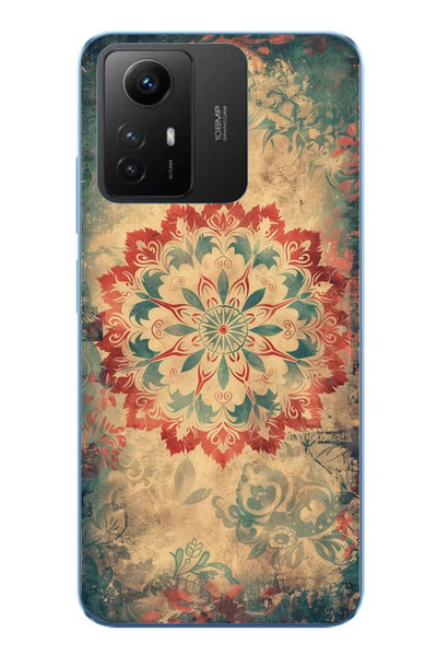 Le Balvo Redmi Note 12S Uyumlu Ebru Çizgisel Baskılı Silikon Kılıf
